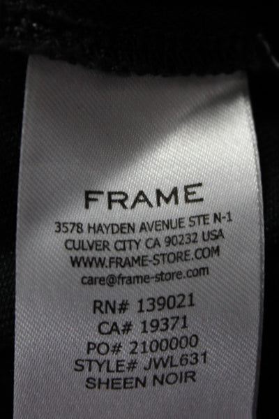Frame Womens Black Pull On Mid-Rise Jeans Size 24
