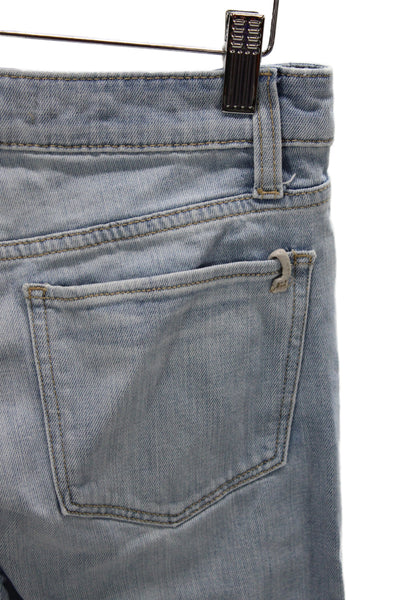 Joes Womens Wide-Leg High Waist Blue Cotton Jeans Button Size 25