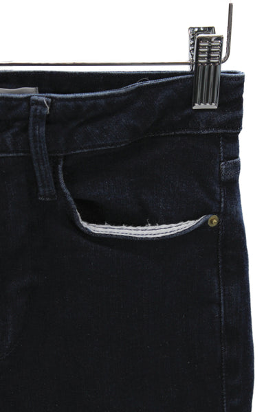 Frame Womens Flared High Waist Blue Cotton Blend Jeans Size 1