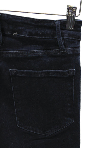 Frame Womens Flared High Waist Blue Cotton Blend Jeans Size 1