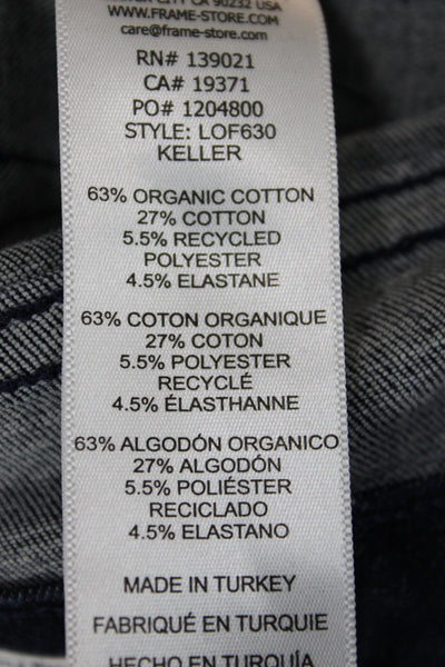 Frame Womens Flared High Waist Blue Cotton Blend Jeans Size 1