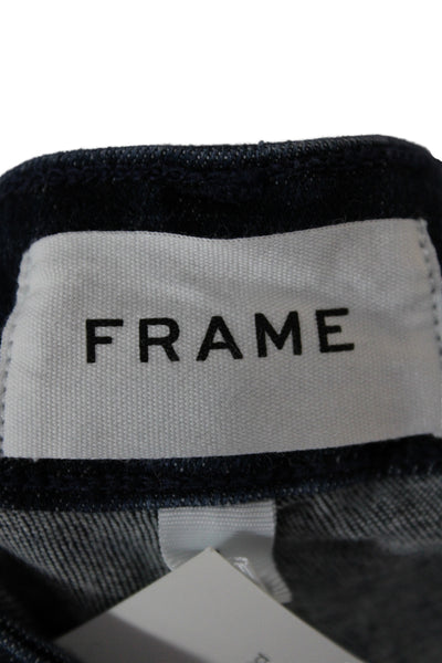 Frame Womens Flared High Waist Blue Cotton Blend Jeans Size 1