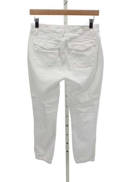 Paige Women White Jogger Pants Mid Rise Size 26