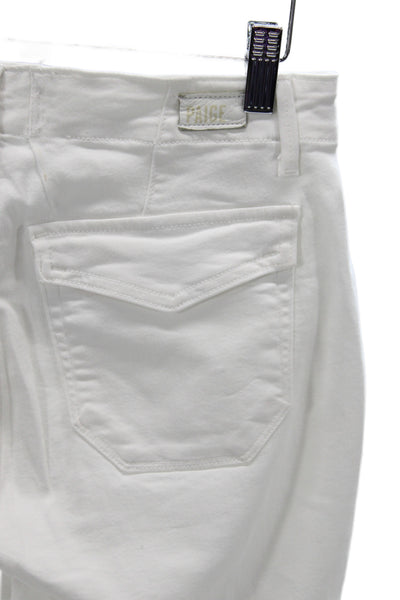 Paige Women White Jogger Pants Mid Rise Size 26