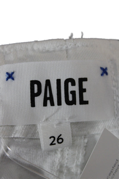 Paige Women White Jogger Pants Mid Rise Size 26