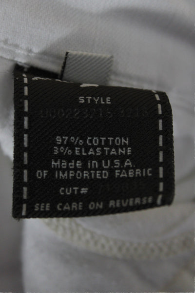 7 For All Mankind Womens Straight White Cotton Mid-Rise Jeans Size 27