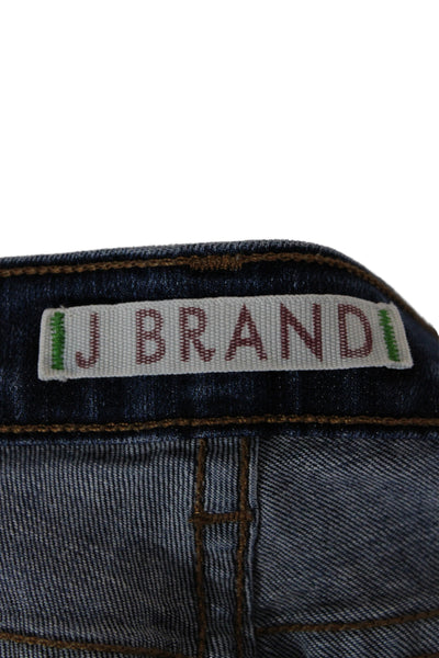 J Brand Womens Bootcut Blue Mid-Rise Cotton Jeans Button Size 25