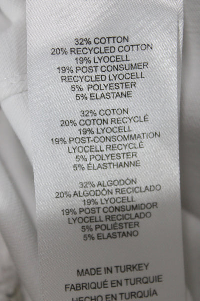 Frame Women Cropped White Mid-Rise Pants Size 24