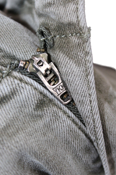 Paige Womens Jogger Pants Green Mid Rise 25in Lyocell Military Size 25