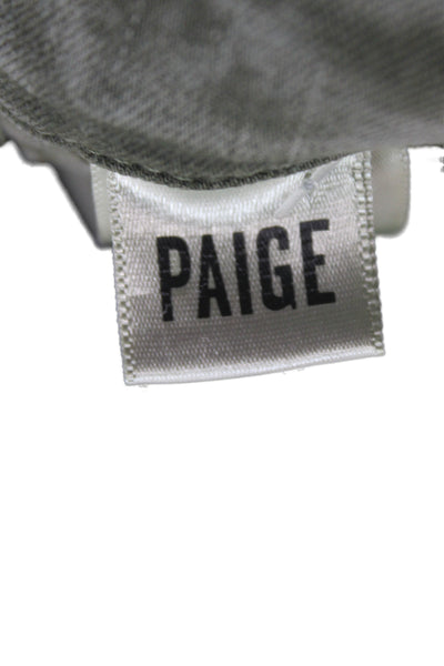 Paige Womens Jogger Pants Green Mid Rise 25in Lyocell Military Size 25