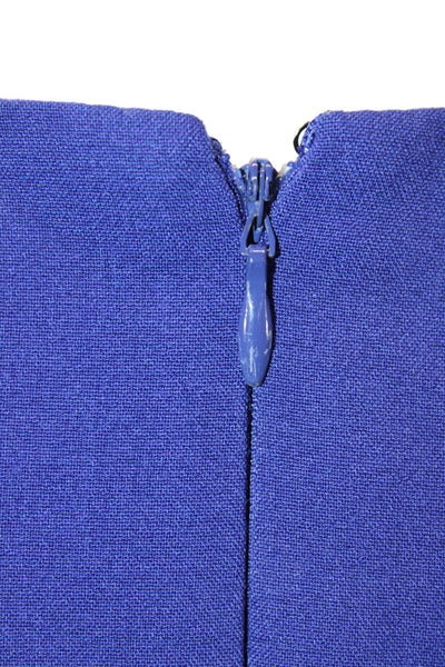Calvin Klein Womens Sheath Dress Purple Square Neck Short Sleeve Size 12