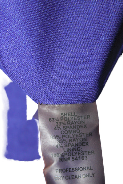 Calvin Klein Womens Sheath Dress Purple Square Neck Short Sleeve Size 12