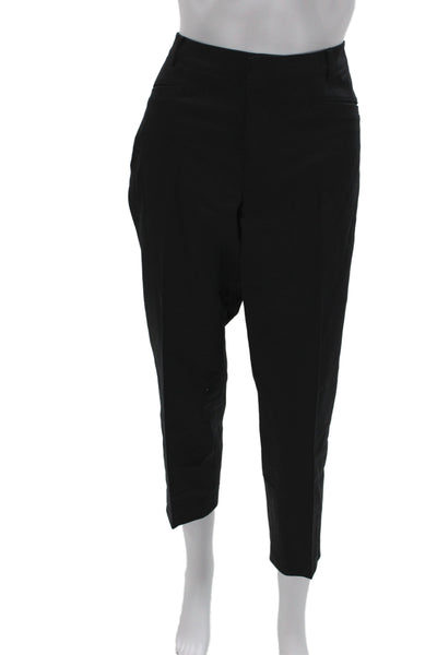 Club Monaco Womens Ankle Pants Black 65% Cotton Zip Size 12