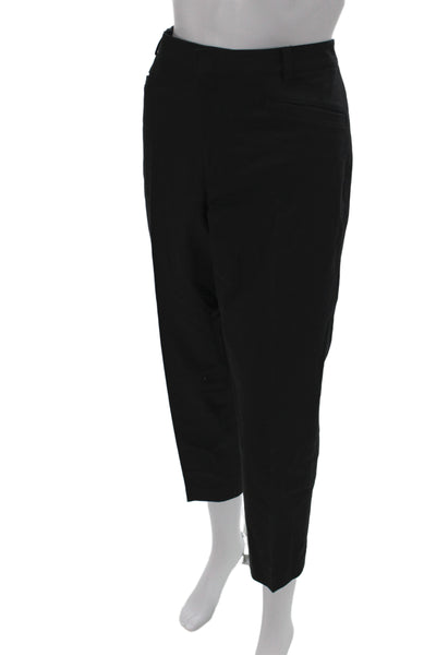 Club Monaco Womens Ankle Pants Black 65% Cotton Zip Size 12