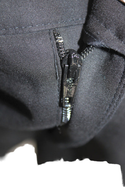 Club Monaco Womens Ankle Pants Black 65% Cotton Zip Size 12