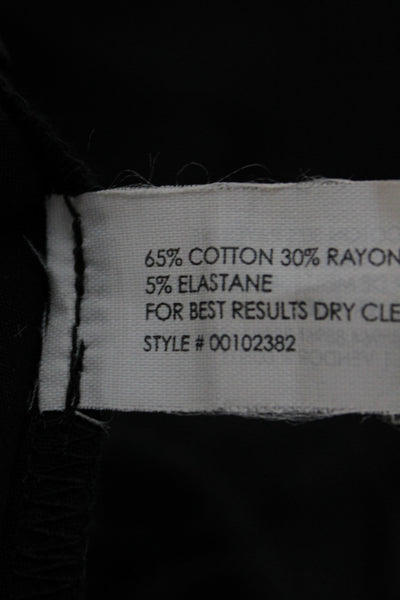 Club Monaco Womens Ankle Pants Black 65% Cotton Zip Size 12