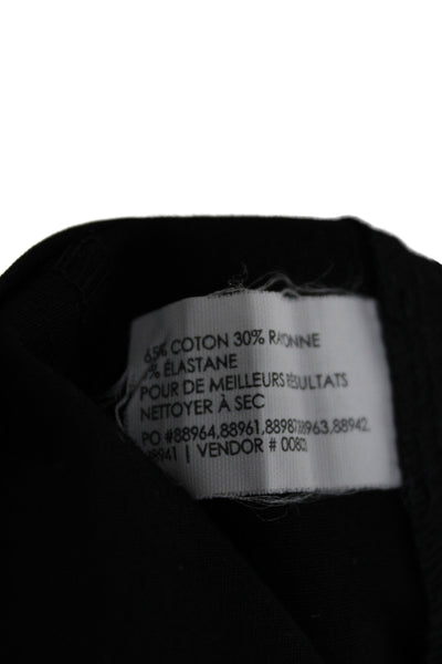 Club Monaco Womens Ankle Pants Black 65% Cotton Zip Size 12