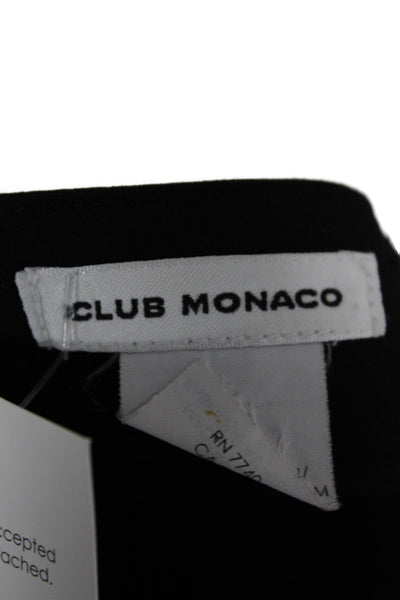 Club Monaco Womens Ankle Pants Black 65% Cotton Zip Size 12