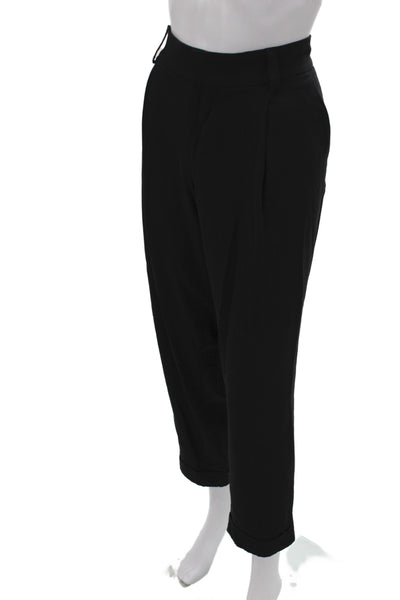 Alice + Olivia Womens Ankle Pants Black Elastane Zip Inseam 30 Size 10