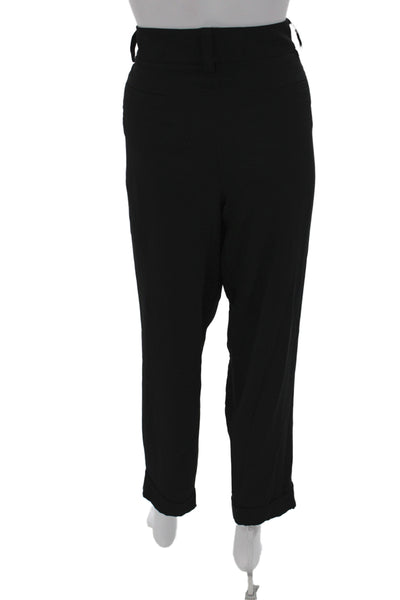 Alice + Olivia Womens Ankle Pants Black Elastane Zip Inseam 30 Size 10