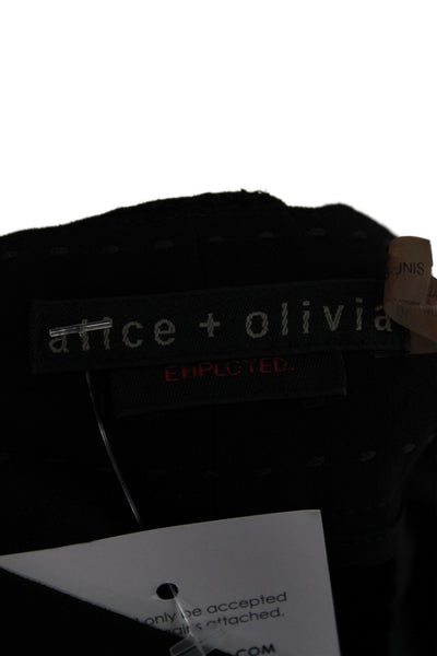 Alice + Olivia Womens Ankle Pants Black Elastane Zip Inseam 30 Size 10