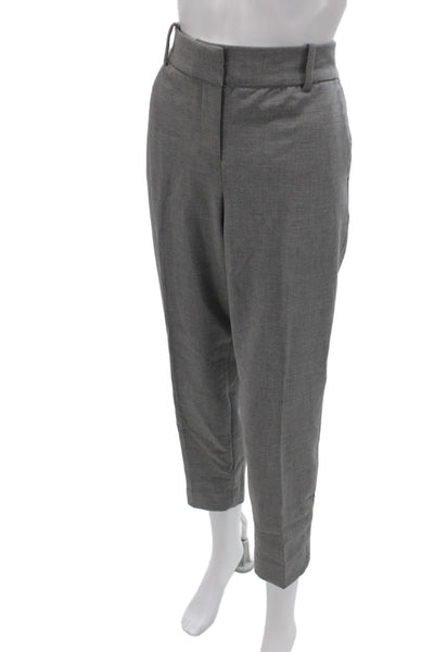J Crew Womens Gray Dress Pants Button Closure Business Size 12