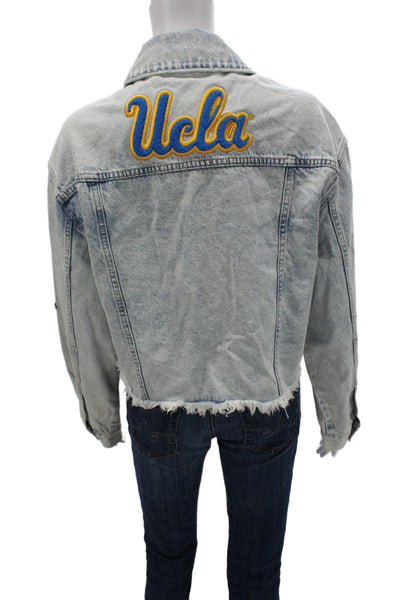 Hype and Vice Women Blue UCLA Basic Jacket Long Sleeve 100% Cotton Size M