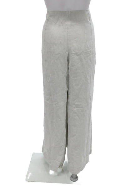 Annette Gortz Womens Gray Linen Pant Suit Long Sleeve Button Size 46