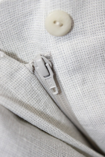 Annette Gortz Womens Gray Linen Pant Suit Long Sleeve Button Size 46