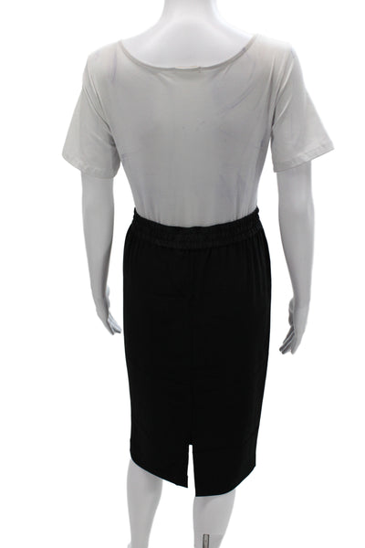Badgley Mischka Womens Straight Pencil Skirt Black Knee Length Size 7