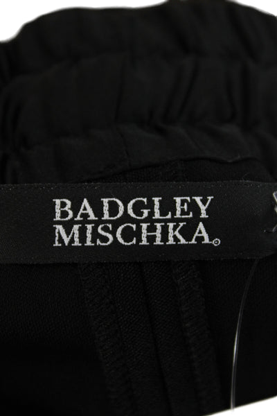 Badgley Mischka Womens Straight Pencil Skirt Black Knee Length Size 7
