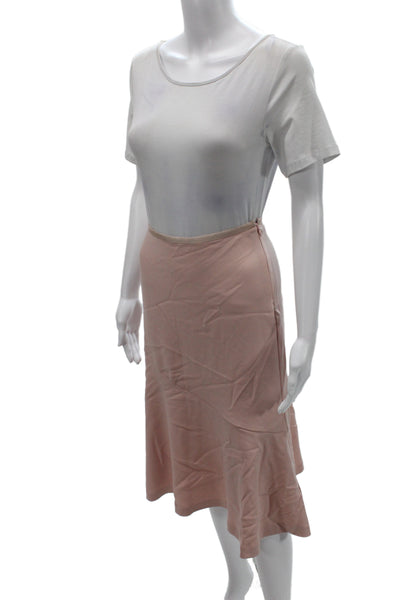Badgley Mischka Women Trumpet Skirt Pink Polyester Zip Knee Length Size S