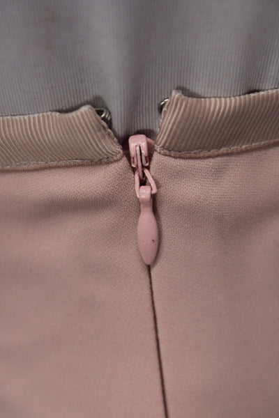 Badgley Mischka Women Trumpet Skirt Pink Polyester Zip Knee Length Size S