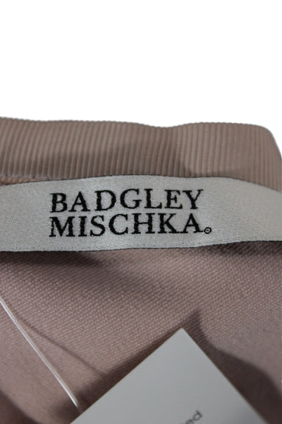 Badgley Mischka Women Trumpet Skirt Pink Polyester Zip Knee Length Size S