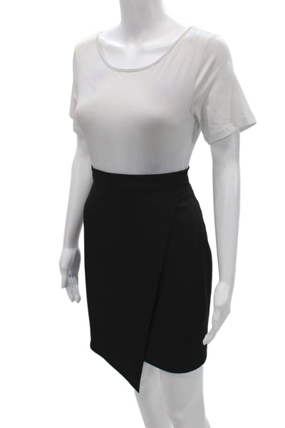 Badgley Mischka Women Black Mini Skirt Polyester Solid Zip Size 4