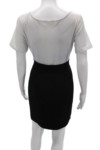 Badgley Mischka Women Black Mini Skirt Polyester Solid Zip Size 4