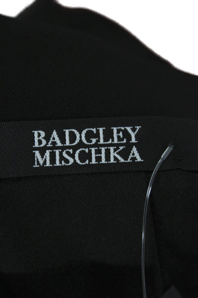 Badgley Mischka Women Black Mini Skirt Polyester Solid Zip Size 4