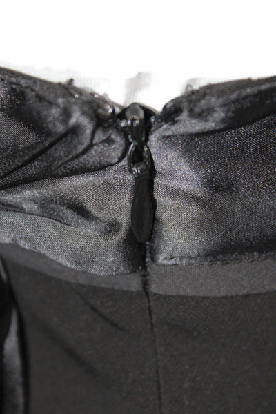 Badgley Mischka Womens Satin Pencil Skirt Black Tie Knee Length Size 9