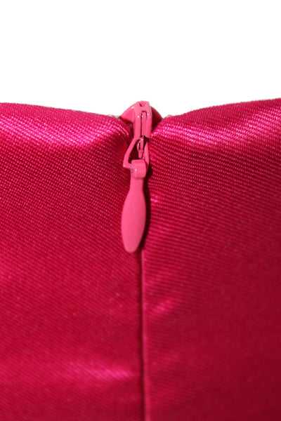 Badgley Mischka Womens Red Straight Pencil Skirt Knee Length Zip Size 4
