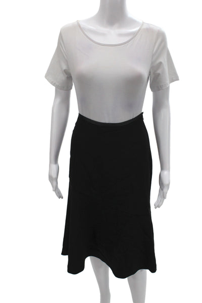 Badgley Mischka Womens Trumpet Knee Length Black Polyester Skirt Size S