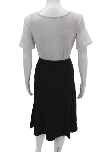 Badgley Mischka Womens Trumpet Knee Length Black Polyester Skirt Size S