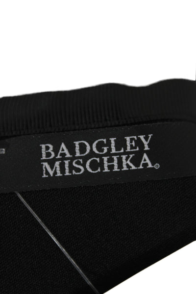 Badgley Mischka Womens Trumpet Knee Length Black Polyester Skirt Size S