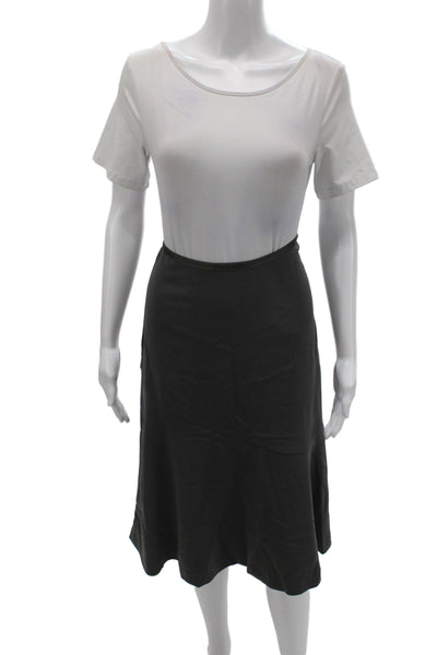 Badgley Mischka Womens Black Polyester Trumpet Skirt Zip Closure Size 7