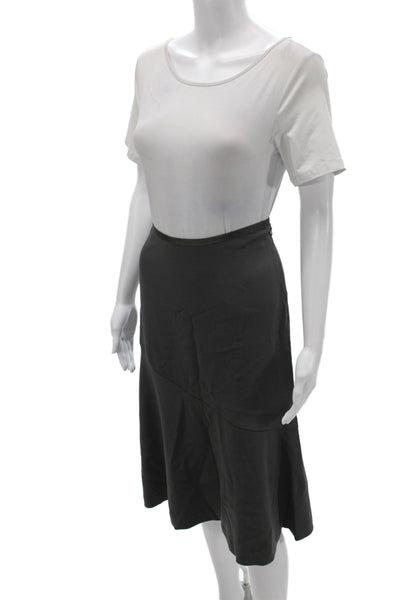 Badgley Mischka Womens Black Polyester Trumpet Skirt Zip Closure Size 7
