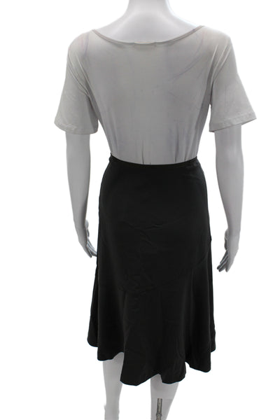 Badgley Mischka Womens Black Polyester Trumpet Skirt Zip Closure Size 7