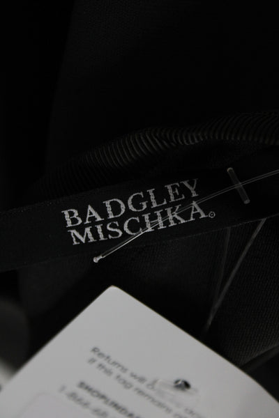Badgley Mischka Womens Black Polyester Trumpet Skirt Zip Closure Size 7