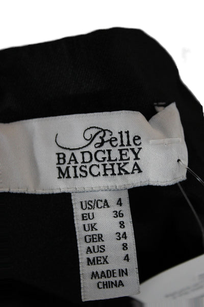 Badgley Mischka Womens Trumpet Skirt Black Long Zip 100% Polyester Size 1