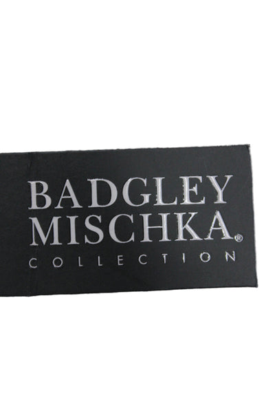 Badgley Mischka Womens Dress Pants White Drawstring Polyester Inseam 36 Size S