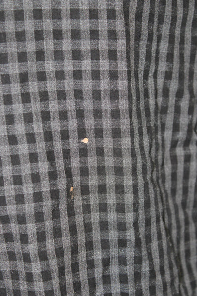 Theory Women's Long Sleeves Button Down Black Plaid Shirt Size M