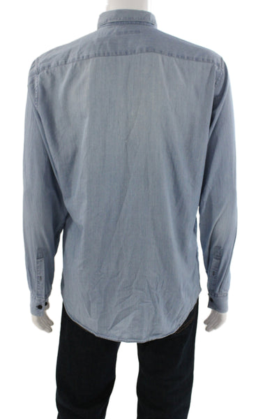 Theory Men's Long Sleeves Button Down Champbray Shirt Size L